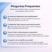 Porta Escova Esterilizador UV Dispenser Pasta Automático