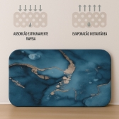 Kit 2 Tapetes Impermeável Antiderrapante Banheiro Cozinha - Redondo/Quadrado