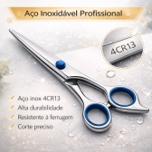 Kit Tosa Pet Profissional Pente Tesouras Alicate Cães Gatos