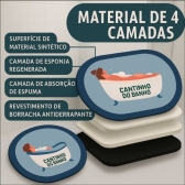 Kit 2 Tapetes Impermeável Antiderrapante Banheiro Cozinha - 2 Redondos