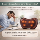 Almofada Massageadora Shiatsu Aquecimento no Carro e em Casa