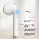 Fone Bluetooth TWS12 Branco IOS android