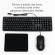 Kit mouse & teclado com fio escritório macio mouse pad preto
