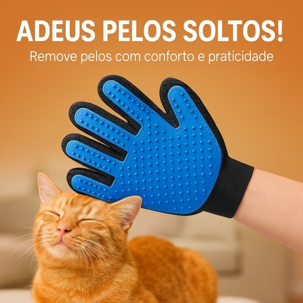 Kit Máquina de Tosa B-MAX + Luva Removedora de Pelos PETS