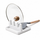 Suporte Descanso Tampa Panela Utensílios Organizador Cozinha - Branco