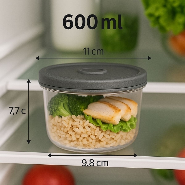 Conjuntos de potes Herméticos Alimentos Marmita Fit redondo