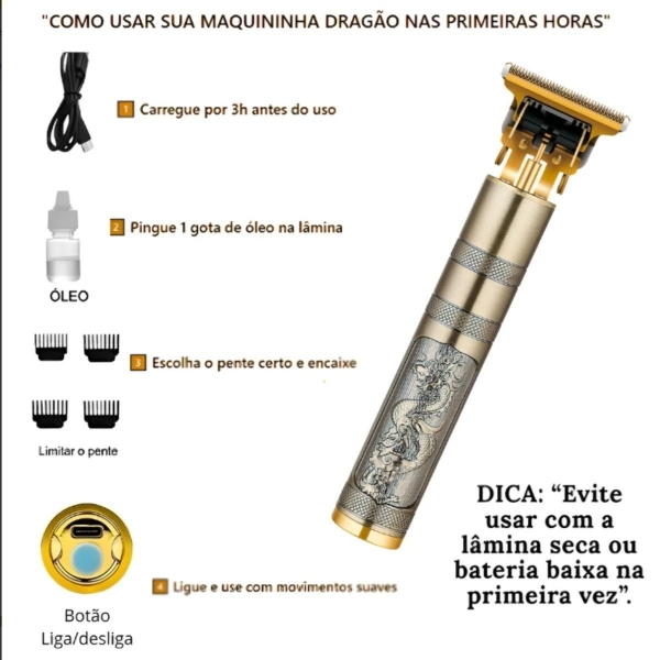 Kit Maquininha Dragão Completo + Acessórios Bivolt
