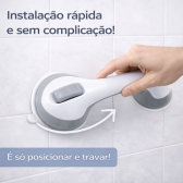 Barra de Apoio para Banheiro com Ventosa Sem Furo Segurança