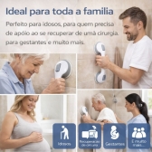 Barra de Apoio para Banheiro com Ventosa Sem Furo Segurança