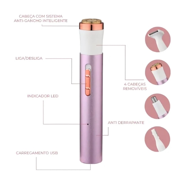 Aparador Pelos Nariz Corpo 4/1 Modelador Sobrancelha Pernas